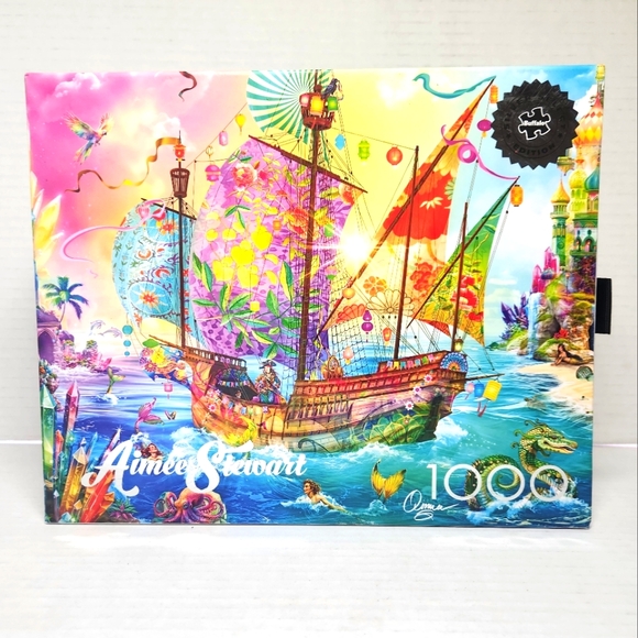 Buffalo Aimee Stewart Crystal Dreamship Harbor 1000 pieces Silver Select Puzzle - Picture 1 of 5